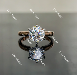 Doveggs round solitaire moissanite engagement ring