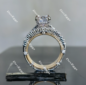Doveggs Radiant Vintage/Antique Moissanite Ring