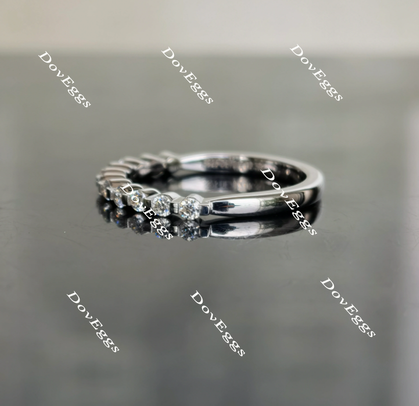 Doveggs round moissanite/lab grown diamond wedding band-2.0mm band width