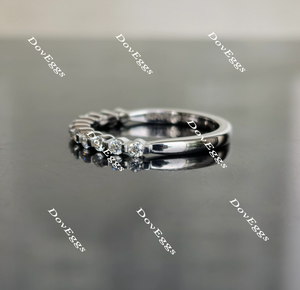 Doveggs round moissanite/lab grown diamond wedding band-2.0mm band width