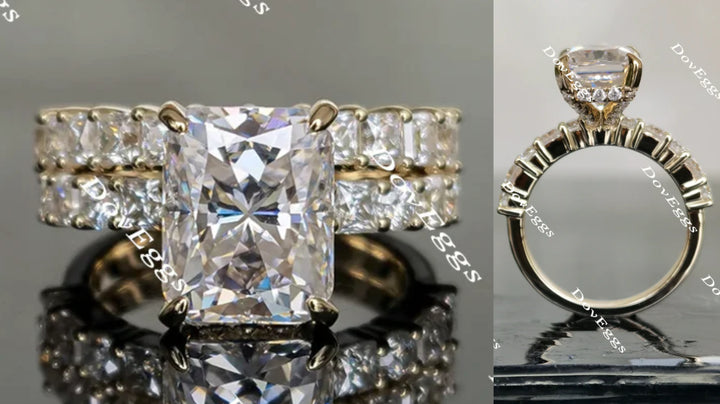 pave moissanite engagement ring