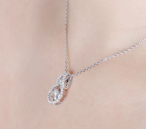 Doveggs premade art deco moissanite pendant necklace for women(pendant only)