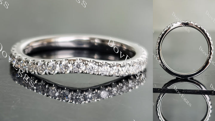 Doveggs round moissanite/lab grown diamond wedding band for women-2.0mm band width - DovEggs-Seattle