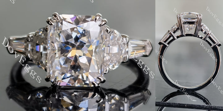 side stones moissanite engagement ring