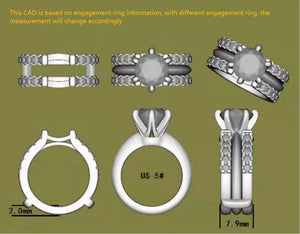 Karen's happy decision round moissanite enhancer/lab grown diamond wedding band