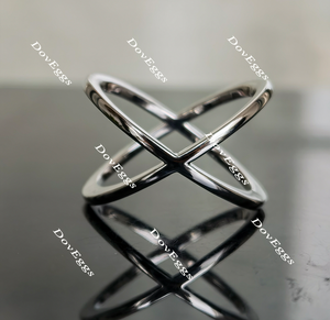 Doveggs half eternity pave moissanite/lab grown diamond wedding band-17mm band width