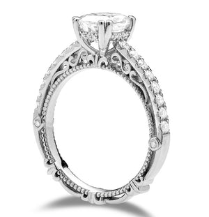 DovEggs Cushion Vintage/Antique Moissanite Engagement Ring