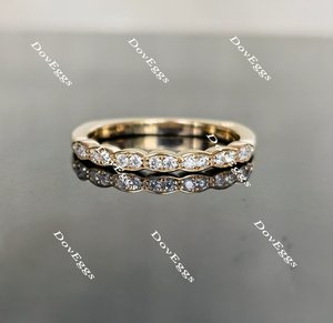 Doveggs halo round moissanite bridal set (2 rings)