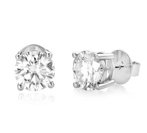 doveggs moissanite round moissanite sterling silver stud earring