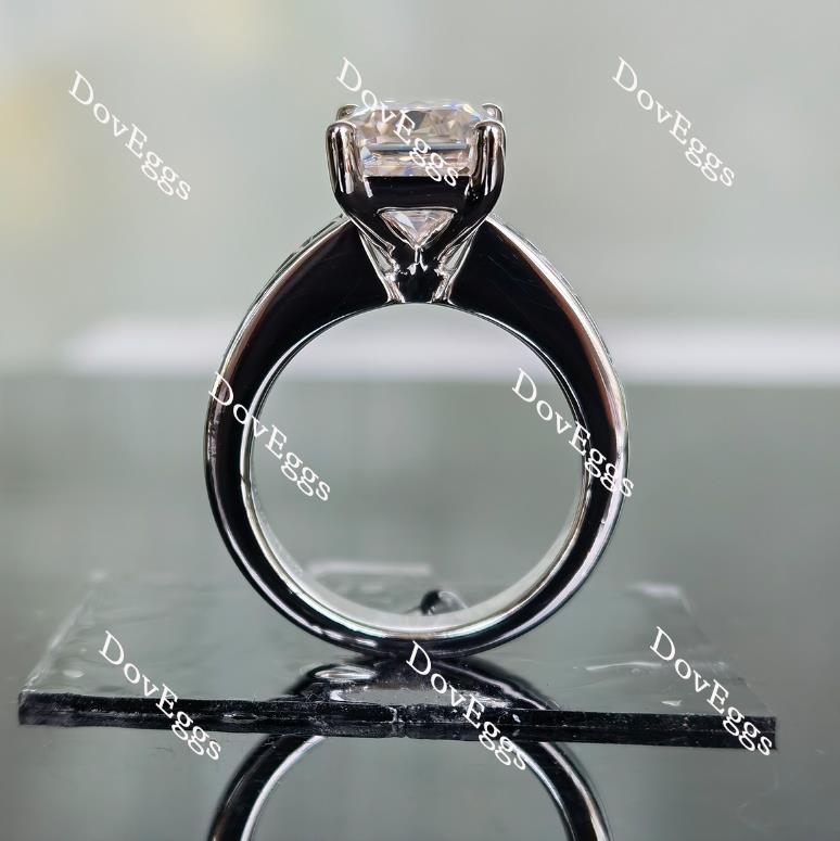 Doveggs radiant channel set moissanite engagement ring(engagement ring only)