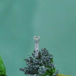 doveggs asscher moissanite engagement ring in white/rose gold DovEggs-Seattle 