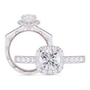 halo moissanite engagement ring