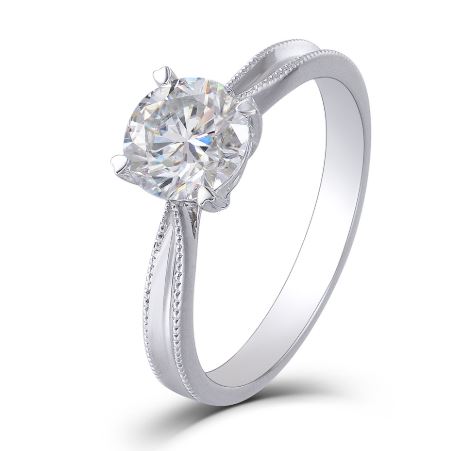 solitaire moissanite ring