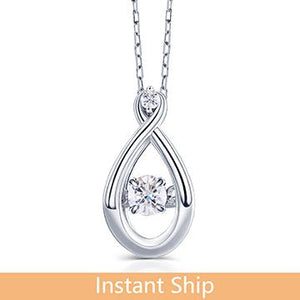 doveggs diamond 18k white gold center 0.08 carat diamond pendant necklace DovEggs-Seattle 