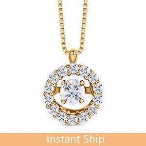 doveggs diamond 18k yellow gold center 0.18 carat diamond pendant necklace DovEggs-Seattle 