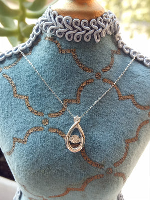 doveggs diamond pendant necklace 18k white gold center 0.08 carat diamond pendant necklace for women - DovEggs-Seattle