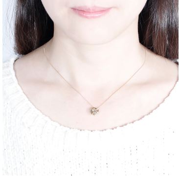 doveggs diamond pendant necklace 18k yellow gold center 0.2 carat diamond pendant necklace for women - DovEggs-Seattle