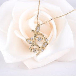 doveggs diamond pendant necklace 18k yellow gold diamond pendant necklace for women - DovEggs-Seattle