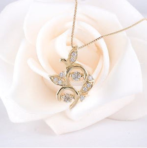 doveggs diamond pendant necklace 18k yellow gold diamond pendant necklace for women - DovEggs-Seattle