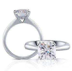 solitaire moissanite ring