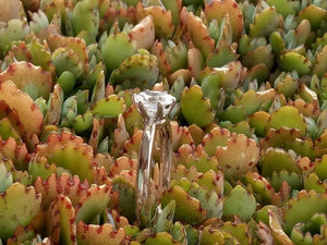 doveggs lab created CVD diamond engagement ring 14k-18k white gold 0.5 carat center 4.5x6mm def color oval diamond ring - DovEggs-Seattle