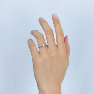 doveggs lab created CVD diamond engagement ring 14k-18k white gold 0.5 carat center 5mm def color round diamond ring for women - DovEggs-Seattle