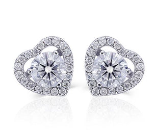 doveggs moissanite earrings 14k white gold 1.6ct center 6mm moissanite earrings earring studs push back for women - DovEggs-Seattle