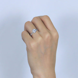 doveggs moissanite engagement ring 14k white gold 2ct 8mm hearts arrow cut moissanite engagement rings for women - DovEggs-Seattle