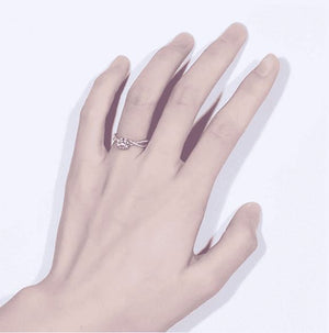 doveggs moissanite engagement ring 14k white gold and rose gold 1 carat center 6.5mm ghi color round moissanite ring for women - DovEggs-Seattle