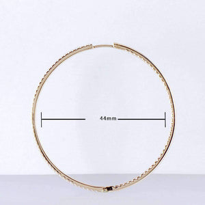 dovEggs moissanite inside-out big hoop earring huggie earring solid 14k yellow gold 1.2mm moissanite - DovEggs-Seattle