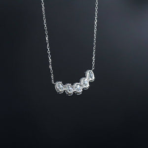 doveggs moissanite pendant necklace 14k white gold 2.75 carat center 4X6mm oval cut moissanite pendant with 14k white gold chain for women - DovEggs-Seattle