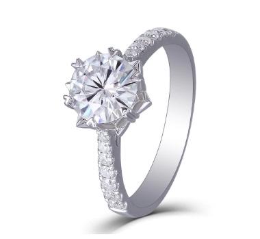 paved moissanite ring