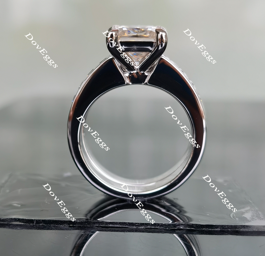 Doveggs princess channel set moissanite bridal set (2 rings)