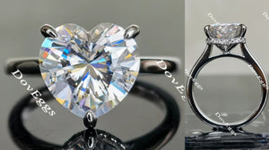 heart moissanite engagement ring