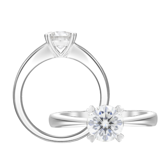 solitaire moissanite ring