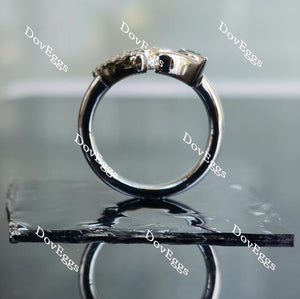 In Mayte honor: you are value round moissanite/lab grown diamond & colorded gem band-2.3mm band width