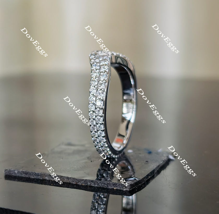 Doveggs Tara Leigh round full eternity moissanite/lab grown diamond wedding band-2.2mm band width