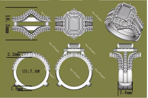 Doveggs half eternity pave round curved moissanite/lab grown diamond enhancer-7.6mm band width