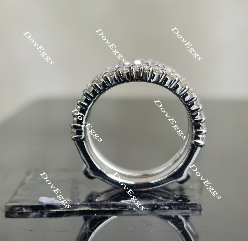 Doveggs moissanite guard ring/moissanite enhancer/lab diamond band-7.1mm band width