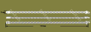 Doveggs 18.4cm length round moissanite bracelet
