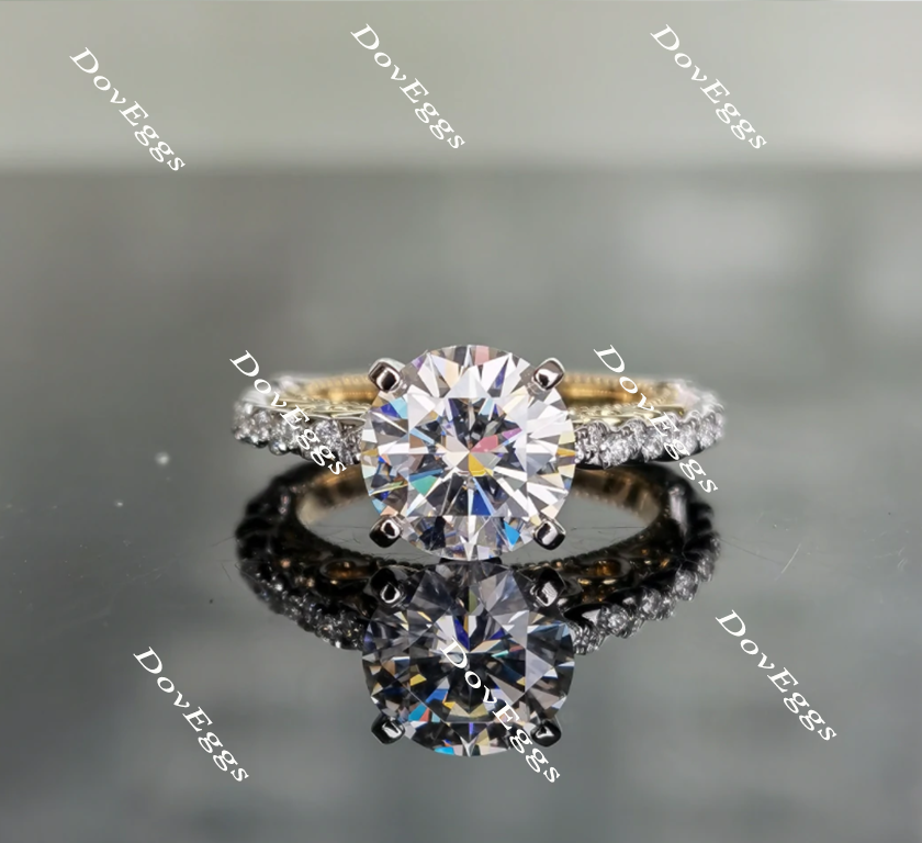 Vintage moissanite engagement ring
