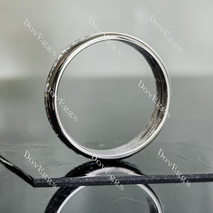 Doveggs round full eternity channel set moissanite/lab grown diamond wedding band-5.4mm band width