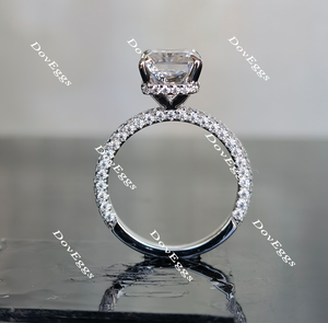 doveggs paved radiant moissanite bridal set (2 rings)