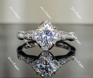 art deco moissanite ring