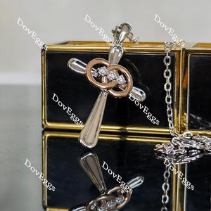 Doveggs the cross moissanite/lab grown diamond pendant necklace (pendant only)