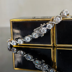 Doveggs 18.4cm length round moissanite/lab grown diamond bracelet