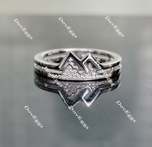 Doveggs round curved  moissanite/lab grown diamond wedding band-3.5mm band width