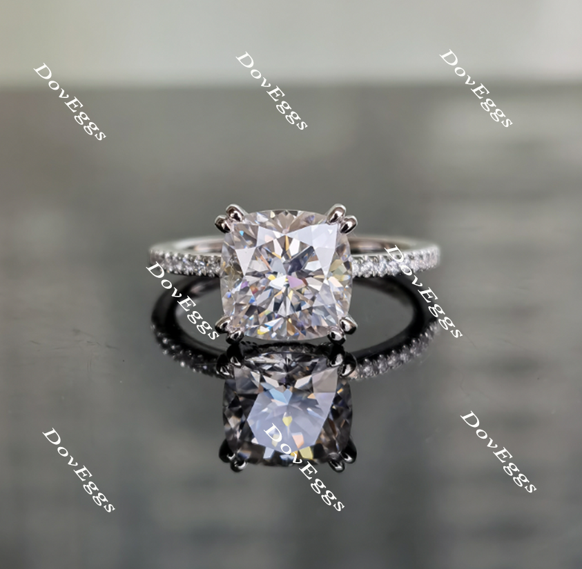 half eternity pave moissanite ring