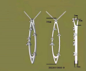 Doveggs moissanite/lab grown diamond pendant necklace (pendant only)