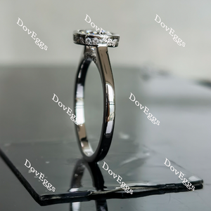 Doveggs bezel setting moissanite engagement ring